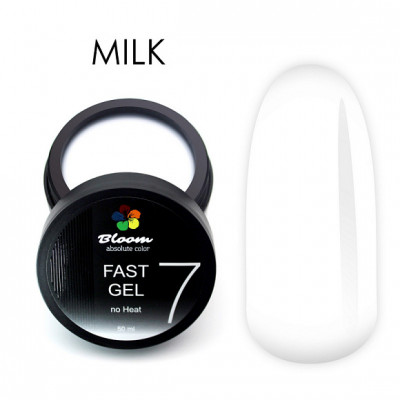 Bloom Гель для укрепления Fast Gel No Heat Milk №7  50мл