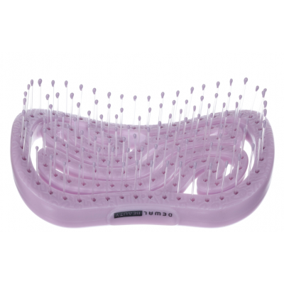 Dewal Beauty Щетка серия " Wave", продувная, с нейлоновым штифтом, форма волна DBEG4-lavender