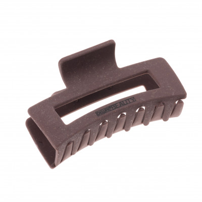 Dewal Beauty Заколка краб коричневая прямоугольная большая  HP001-Brown