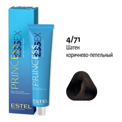 Estel PRINCESS ESSEX Крем-краска для волос 4/71 шатен коричнево-пепельный 60мл