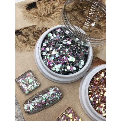 ibdi Глиттер Cats Eye Silver