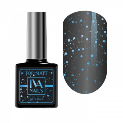 Iva Nails Топ матовый Asti Blue 8мл