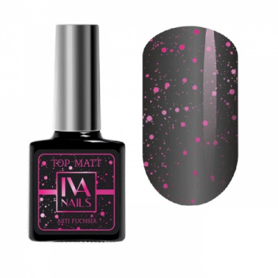 Iva Nails Топ матовый Asti Fuchsia 8мл