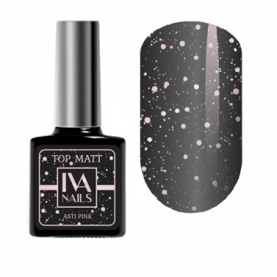 Iva Nails Топ матовый Asti Pink 8мл