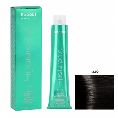 Kapous Краска Hyaluronic Acid 3.00 Темно-коричневый интенсивный 100мл