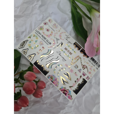 Lucky Rose слайдер foil colour gold 106