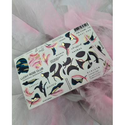 Lucky Rose слайдер foil colour gold 110