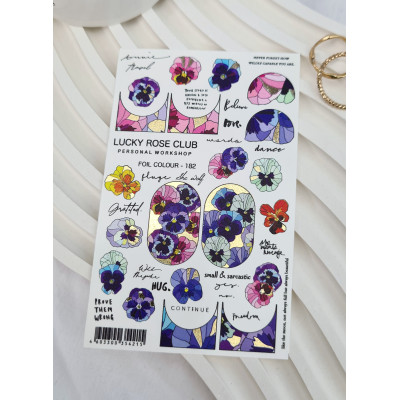 Lucky Rose слайдер foil colour gold 182