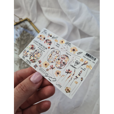 Lucky Rose слайдер foil colour gold 153