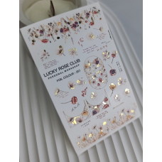 Lucky Rose слайдер foil colour gold 251