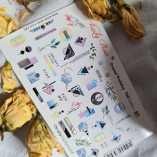 Lucky Rose слайдер foil colour-85holography