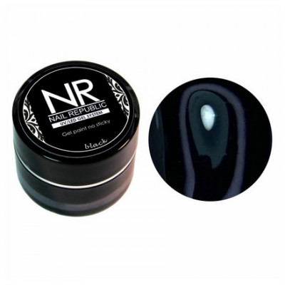 Nail Republic Гель-краска без липкого слоя Черная 5гр