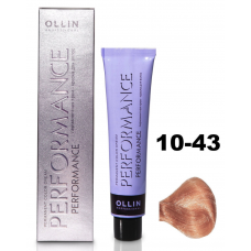 Ollin PERFORMANCE Перманентная крем-краска для волос 10/43 светлый блондин медно-золотистый 60мл