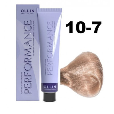 Ollin PERFORMANCE Перманентная крем-краска для волос 10/7 светлый блондин коричневый 60мл