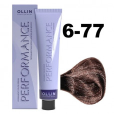 +Ollin PERFORMANCE Перманентная крем-краска для волос 6/77 темно-русый интенсивно-коричневый 60мл