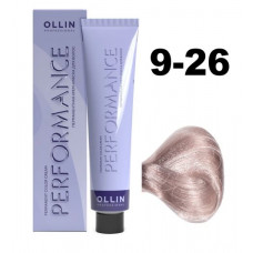Ollin PERFORMANCE Перманентная крем-краска для волос 9/26 блондин розовый 60мл