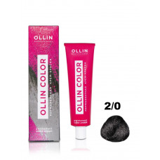 Ollin COLOR Перманентная крем-краска для волос 2/0 черный 60мл