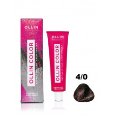 Ollin COLOR Перманентная крем-краска для волос 4/0 шатен 60мл