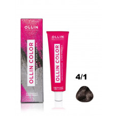 Ollin COLOR Перманентная крем-краска для волос 4/1 шатен пепельный 60мл