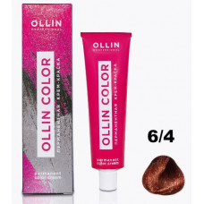 +Ollin COLOR Перманентная крем-краска для волос 6/4 темно-русый медный 60мл
