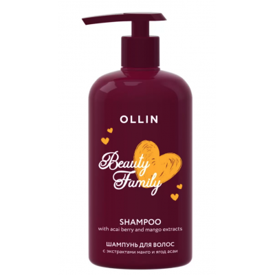 Ollin BEAUTY FAMILY Шампунь для волос с экстрактами манго и ягод асаи 500мл