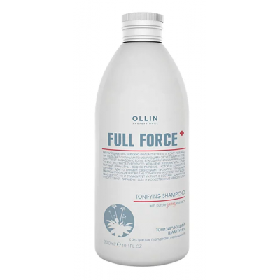 Ollin Full Force Тонизирующий шампунь с экстрактом пурпурного женьшеня 300мл