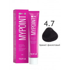 Tefia Mypoint Перманентная крем-краска для волос брюнет фиолетовый 4.7 60мл