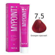 Tefia Mypoint Перманентная крем-краска для волос блондин красный 7.5 60мл