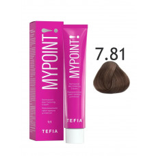 Tefia Mypoint Перманентная крем-краска для волос блондин коричнево-пепельный 7.81 60мл