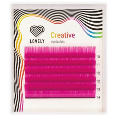 Lovely Ресницы Creative crimson C/0.10 7-11мм мини