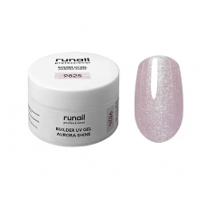 RuNail Моделирующий УФ-гель c шиммером BUILDER UV GEL AURORA SHINE №9825 15г