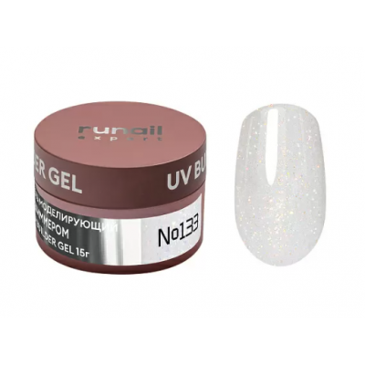 RuNail Гель моделирующий с шиммером UV Builder gel №133 15г