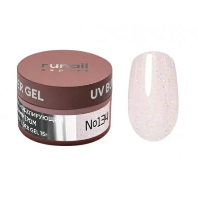 RuNail Гель моделирующий с шиммером UV Builder gel №134 15г