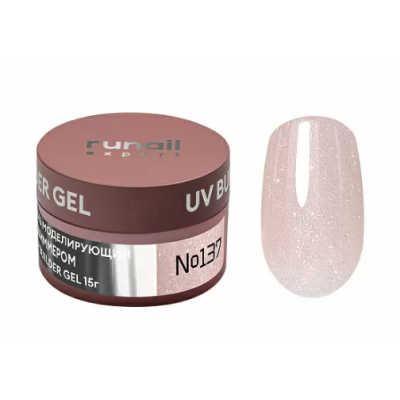 RuNail Гель моделирующий с шиммером UV Builder gel №137 15г