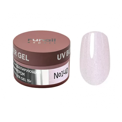 RuNail Гель моделирующий с шиммером UV Builder gel №140 15г