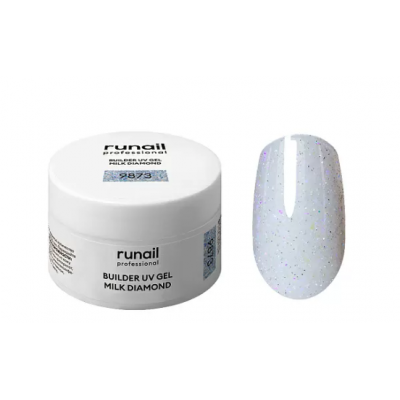 RuNail Гель для моделирования Build UV Gel Milk Diamond № 9873 15гр